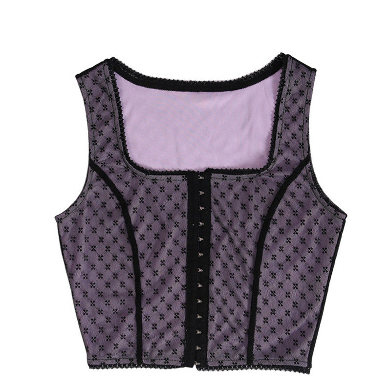 Lace Point Bandage Crop Top