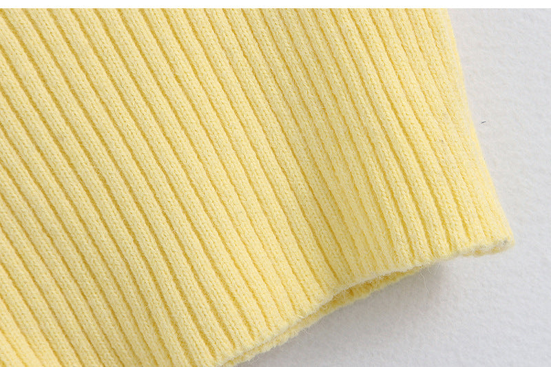 Sleeveless Knitted Crop Top