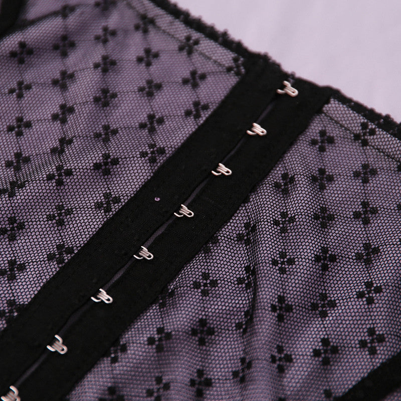 Lace Point Bandage Crop Top
