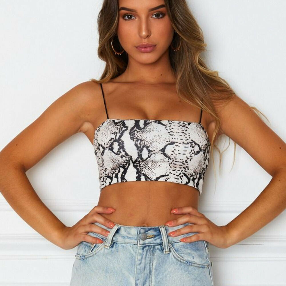 Sleeveless Crop Top(Snakeskin)