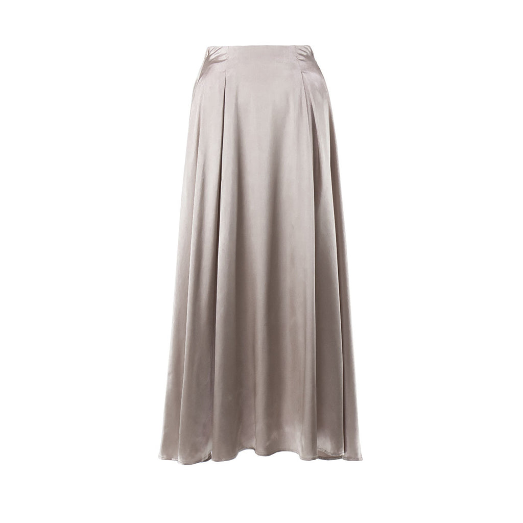 High Waist Satin Maxi Skirt